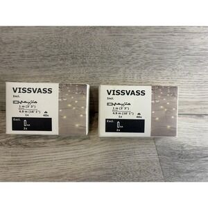 IKEA VISSVASS LED String Light w/ 40 Lights Indoor/Battery Operated Warm White